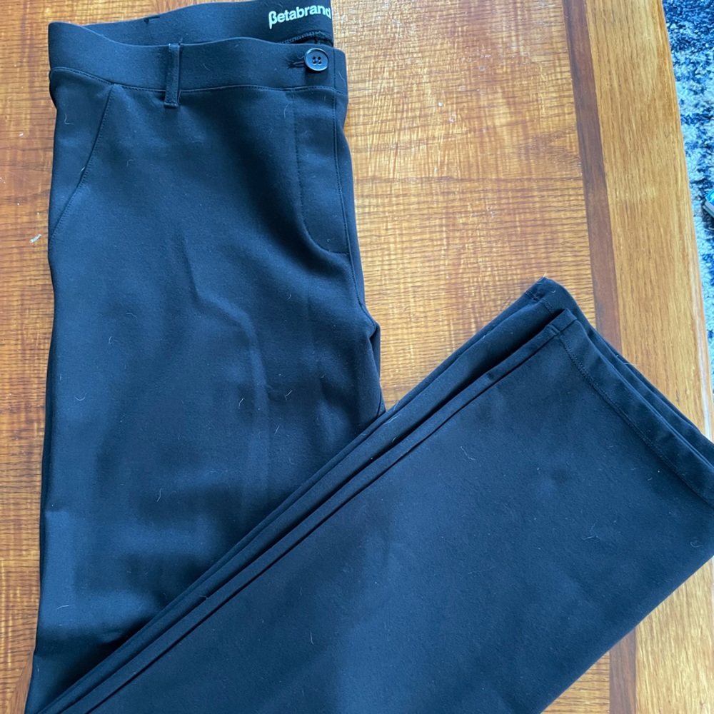 Betabrand, Bootcut Yoga Dress Pants, Size XL, Black